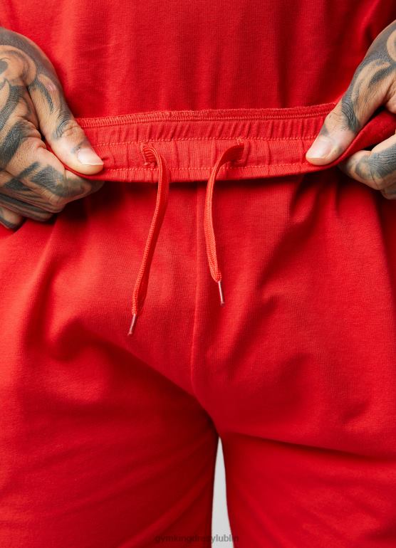 Gym King mężczyźni Krótka koszulka z taśmą TBB0Z154 odzież czerwony pośpiech