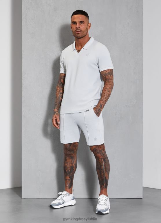 Gym King mężczyźni charakterystyczna, krótka tekstura TBB0Z147 odzież jasnoszary