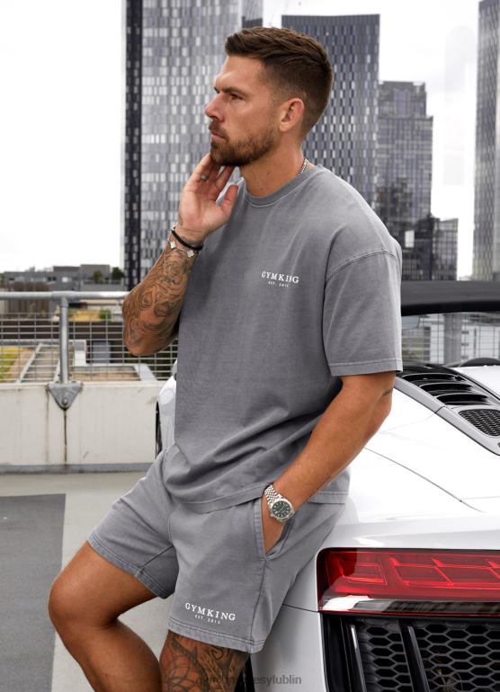 Gym King mężczyźni est. dziedzictwo krótkie TBB0Z91 odzież wyprany szary