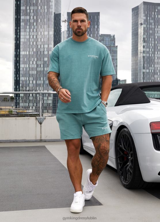 Gym King mężczyźni est. dziedzictwo krótkie TBB0Z93 odzież wyprany atrament turkusowy