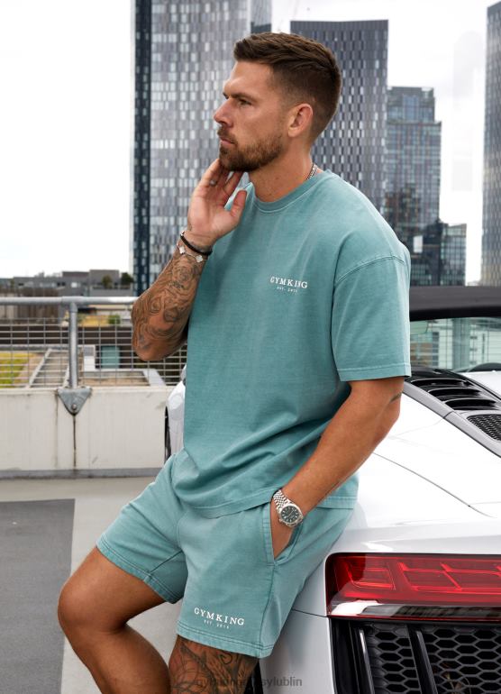 Gym King mężczyźni est. dziedzictwo krótkie TBB0Z93 odzież wyprany atrament turkusowy
