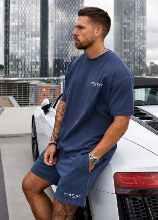 Gym King mężczyźni est. dziedzictwo krótkie TBB0Z94 odzież umyty indygo