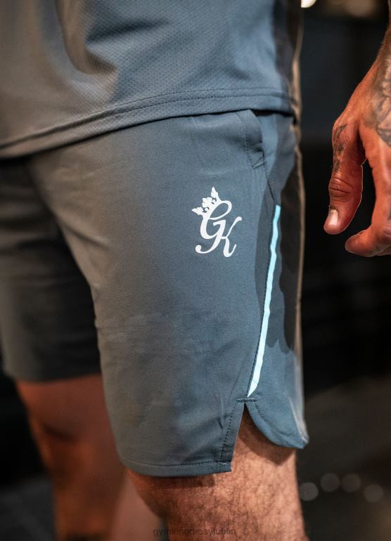 Gym King mężczyźni kontrastowy flex 6'' krótki TBB0Z107 odzież ciemnoszary/niebieski