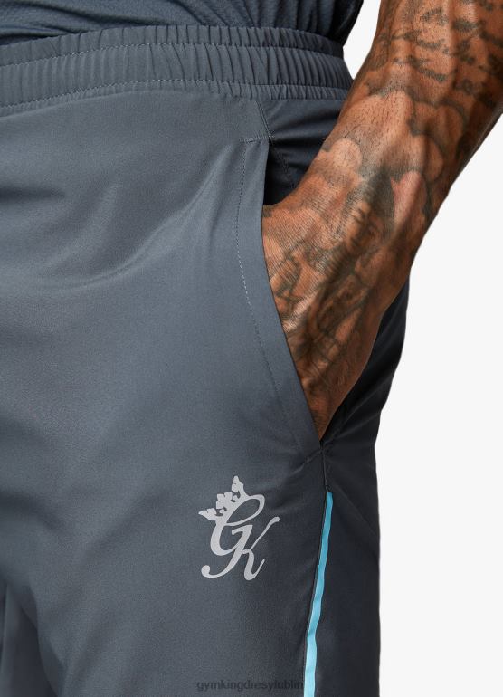 Gym King mężczyźni kontrastowy flex 6'' krótki TBB0Z107 odzież ciemnoszary/niebieski