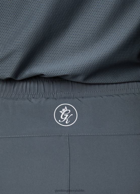 Gym King mężczyźni kontrastowy flex 6'' krótki TBB0Z107 odzież ciemnoszary/niebieski