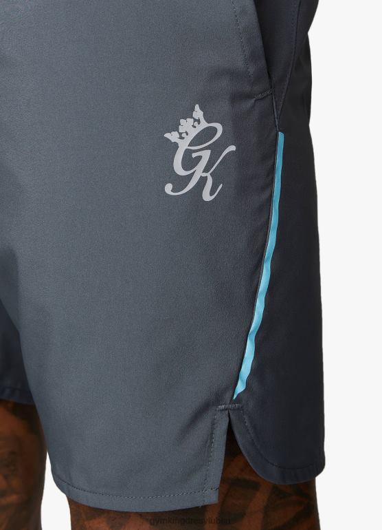 Gym King mężczyźni kontrastowy flex 6'' krótki TBB0Z107 odzież ciemnoszary/niebieski