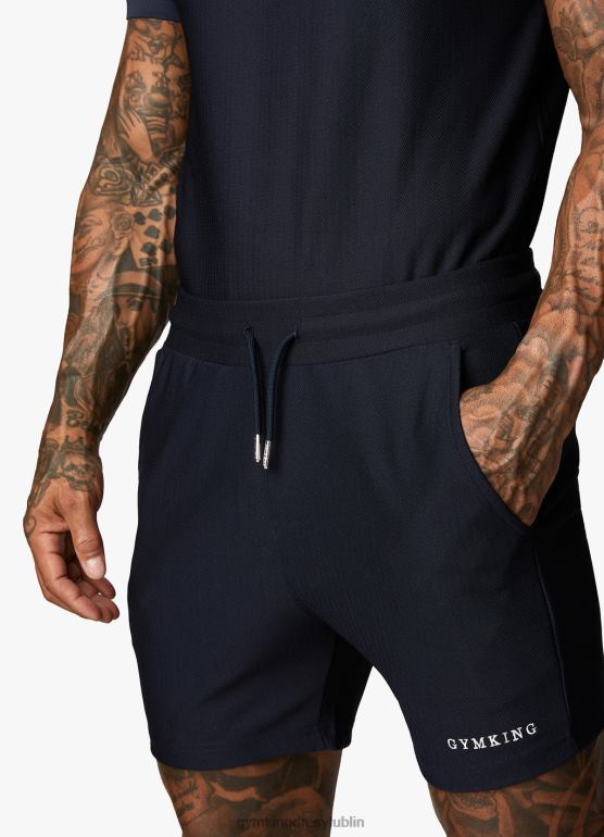 Gym King mężczyźni krótki, haftowany podpis TBB0Z115 odzież marynarka wojenna