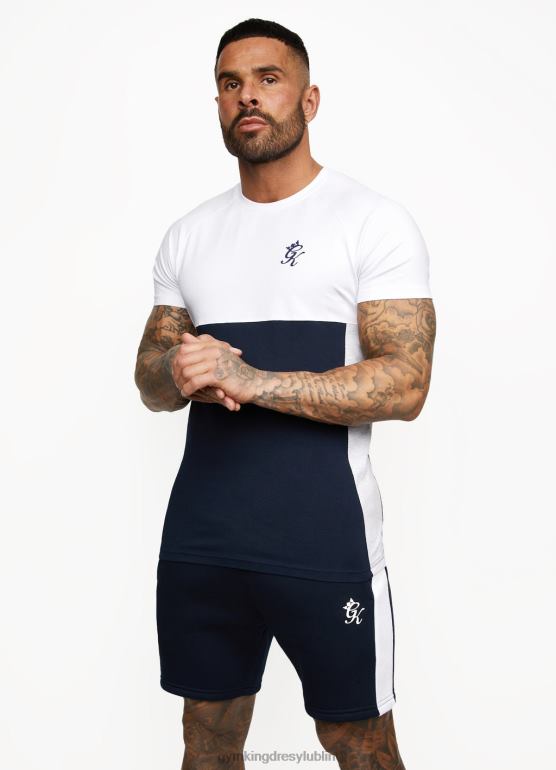 Gym King mężczyźni krótki panel kontrastowy TBB0Z126 odzież granatowy/biały