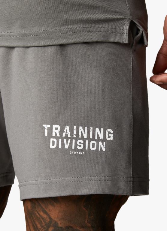 Gym King mężczyźni oddział szkoleniowy krótki TBB0Z121 odzież szaro-biały