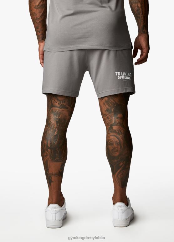 Gym King mężczyźni oddział szkoleniowy krótki TBB0Z121 odzież szaro-biały