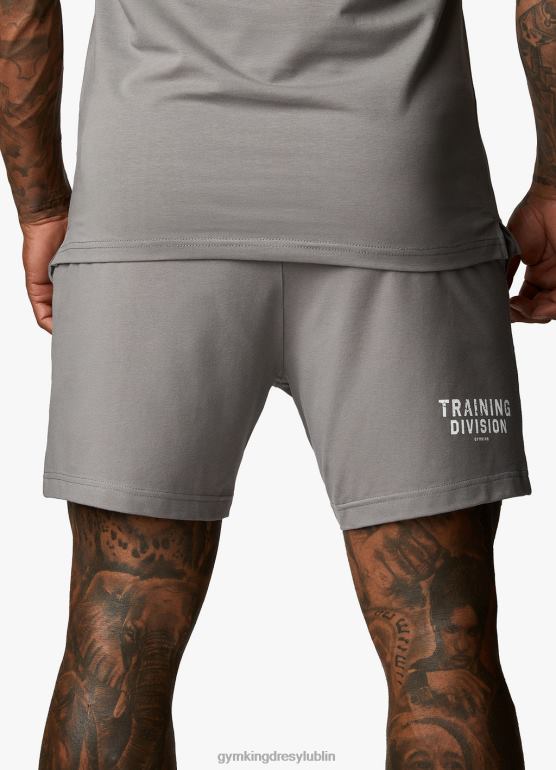 Gym King mężczyźni oddział szkoleniowy krótki TBB0Z121 odzież szaro-biały