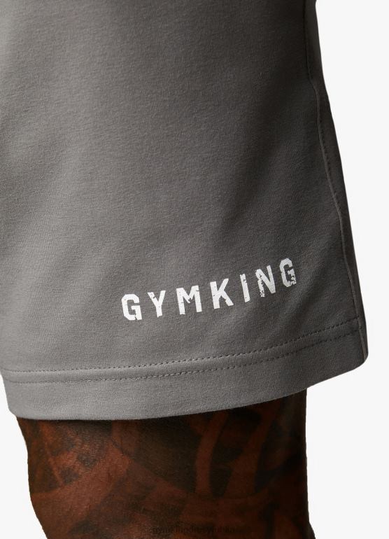 Gym King mężczyźni oddział szkoleniowy krótki TBB0Z121 odzież szaro-biały