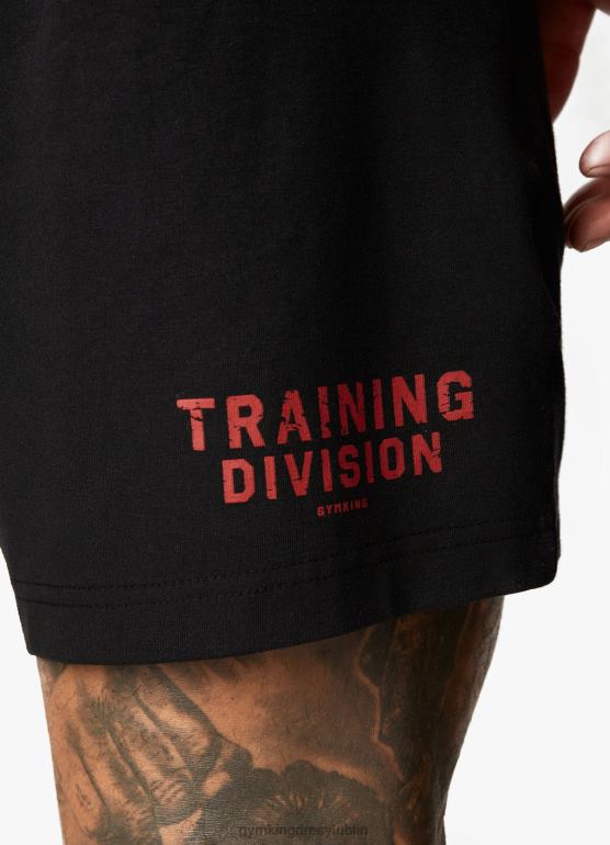 Gym King mężczyźni oddział szkoleniowy krótki TBB0Z124 odzież Czarny czerwony