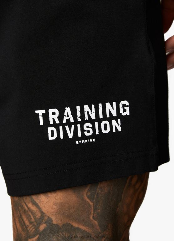 Gym King mężczyźni oddział szkoleniowy krótki TBB0Z129 odzież czarny biały
