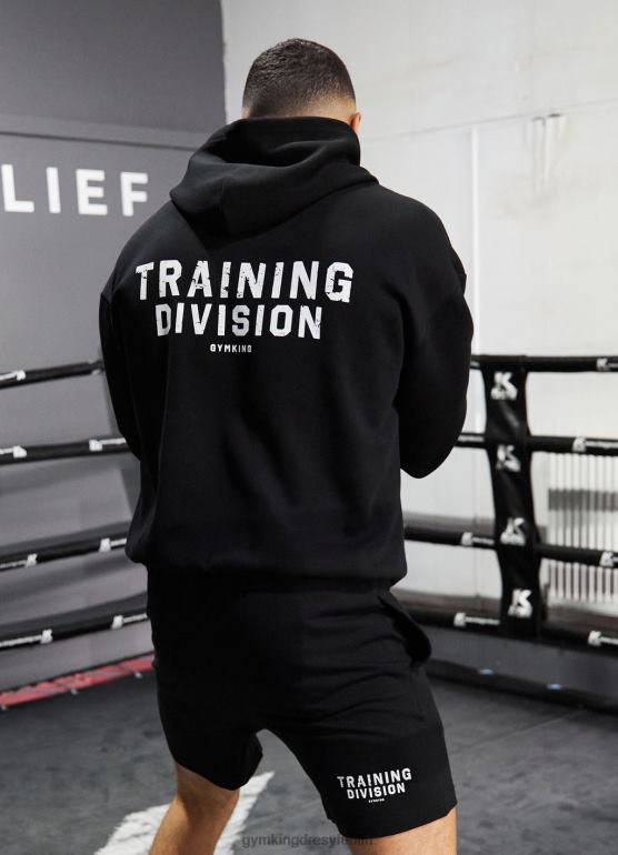 Gym King mężczyźni oddział szkoleniowy krótki TBB0Z129 odzież czarny biały