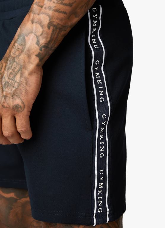 Gym King mężczyźni podpis krótko przyklejony TBB0Z131 odzież marynarka wojenna