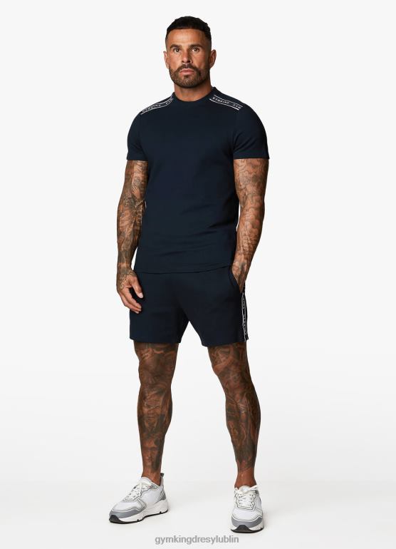 Gym King mężczyźni podpis krótko przyklejony TBB0Z131 odzież marynarka wojenna