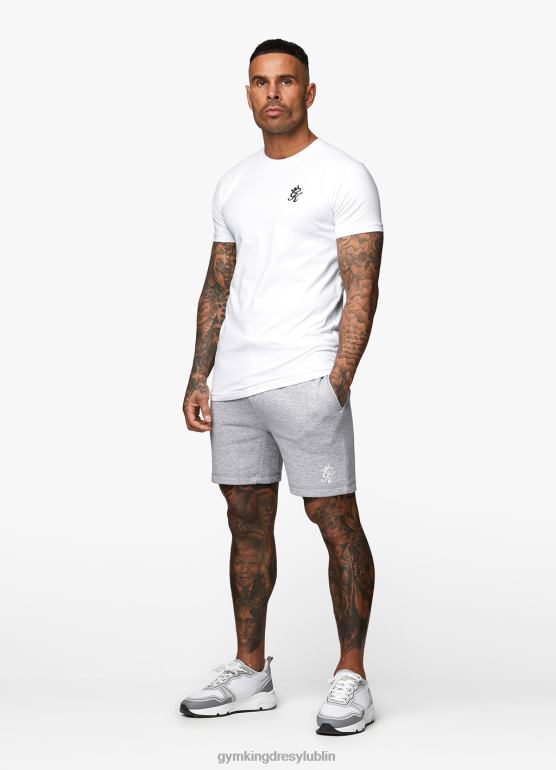 Gym King mężczyźni podstawowe krótkie polary TBB0Z99 odzież szary melanż