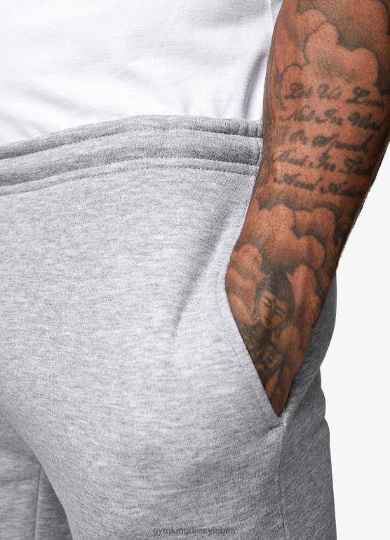 Gym King mężczyźni podstawowe krótkie polary TBB0Z99 odzież szary melanż