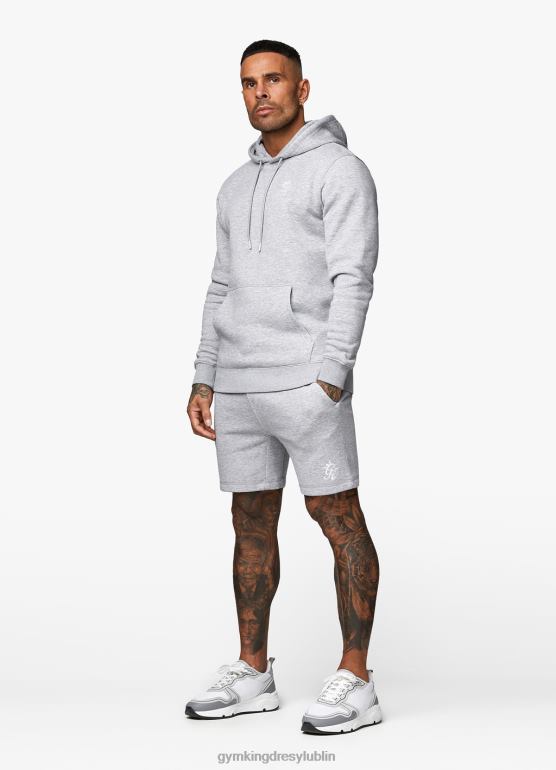 Gym King mężczyźni podstawowe krótkie polary TBB0Z99 odzież szary melanż