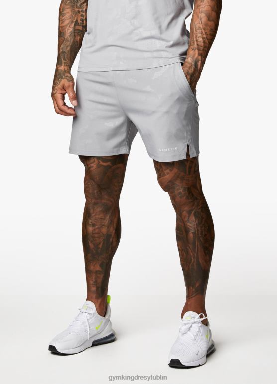 Gym King mężczyźni wytłoczony krótki kamuflaż 5'' TBB0Z105 odzież mętny szary