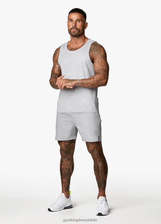 Gym King mężczyźni wytłoczony krótki kamuflaż 5'' TBB0Z105 odzież mętny szary