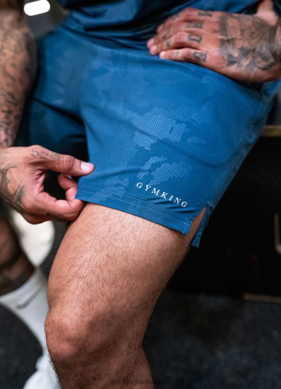 Gym King mężczyźni wytłoczony krótki kamuflaż 5'' TBB0Z106 odzież błękit księżyca