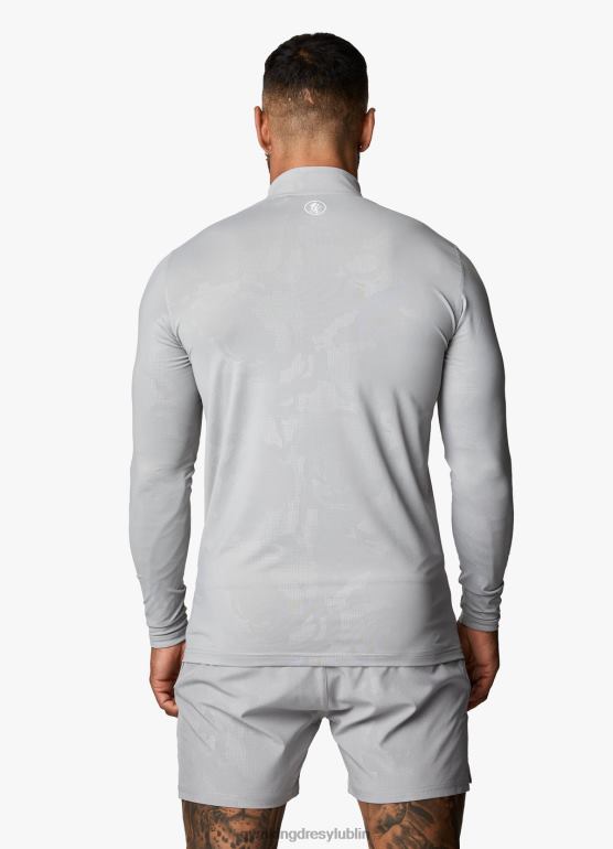 Gym King mężczyźni Wytłoczony lejek z zamkiem błyskawicznym w kolorze camo 1/4 TBB0Z172 odzież mętny szary