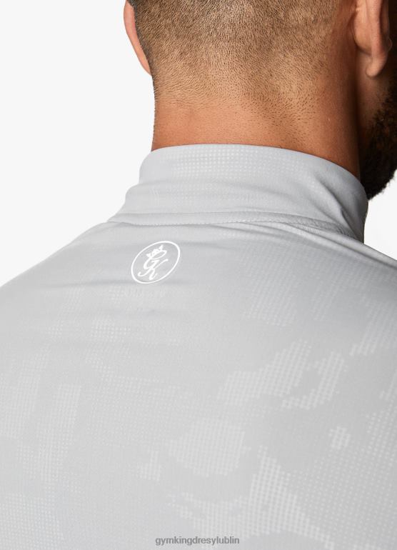 Gym King mężczyźni Wytłoczony lejek z zamkiem błyskawicznym w kolorze camo 1/4 TBB0Z172 odzież mętny szary