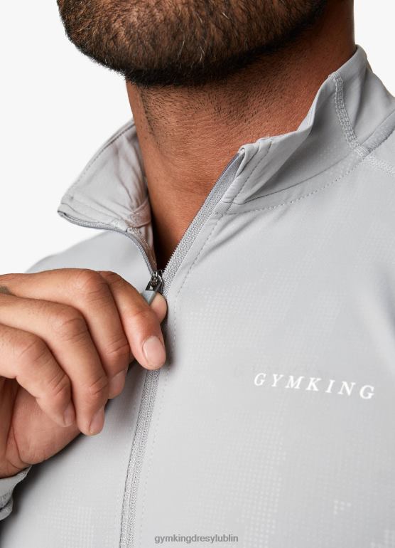 Gym King mężczyźni Wytłoczony lejek z zamkiem błyskawicznym w kolorze camo 1/4 TBB0Z172 odzież mętny szary