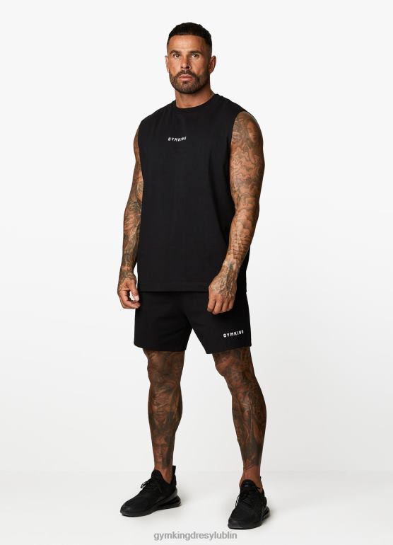 Gym King mężczyźni czołg dywizji szkoleniowej TBB0Z181 odzież czarny biały