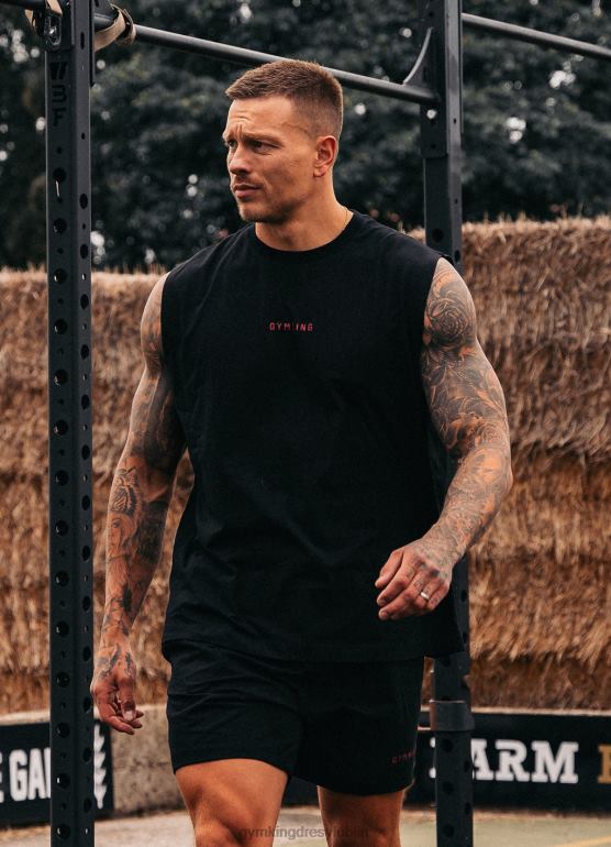 Gym King mężczyźni czołg dywizji szkoleniowej TBB0Z184 odzież Czarny czerwony