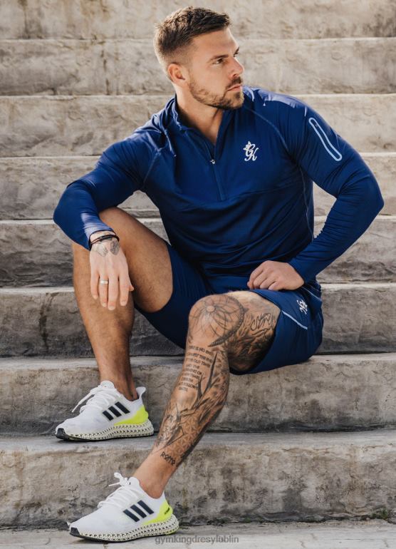 Gym King mężczyźni elastyczny zamek błyskawiczny 1/4 TBB0Z193 odzież błękit galaktyki