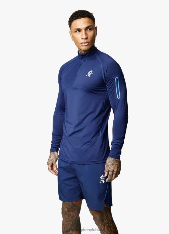 Gym King mężczyźni elastyczny zamek błyskawiczny 1/4 TBB0Z193 odzież błękit galaktyki