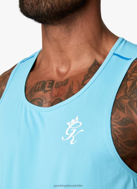 Gym King mężczyźni kontrastowa, elastyczna kamizelka TBB0Z173 odzież wodny/niebieski