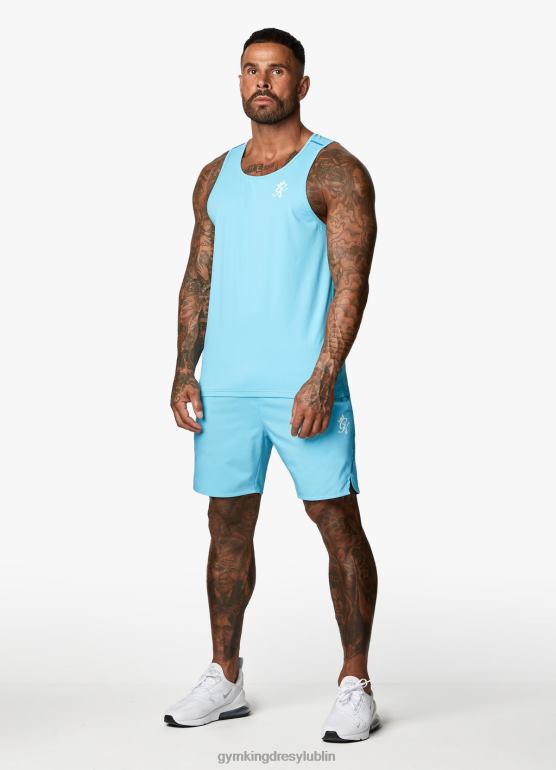 Gym King mężczyźni kontrastowa, elastyczna kamizelka TBB0Z173 odzież wodny/niebieski