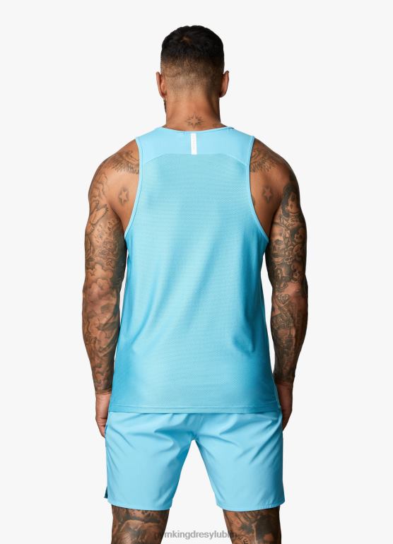 Gym King mężczyźni kontrastowa, elastyczna kamizelka TBB0Z173 odzież wodny/niebieski