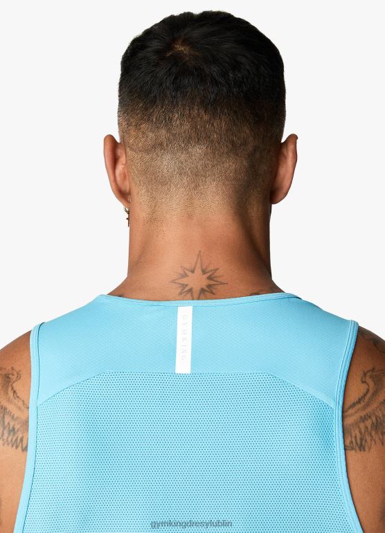 Gym King mężczyźni kontrastowa, elastyczna kamizelka TBB0Z173 odzież wodny/niebieski