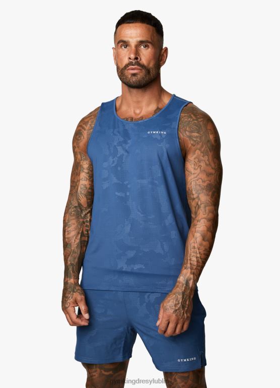 Gym King mężczyźni wytłoczona kamizelka moro TBB0Z169 odzież błękit księżyca