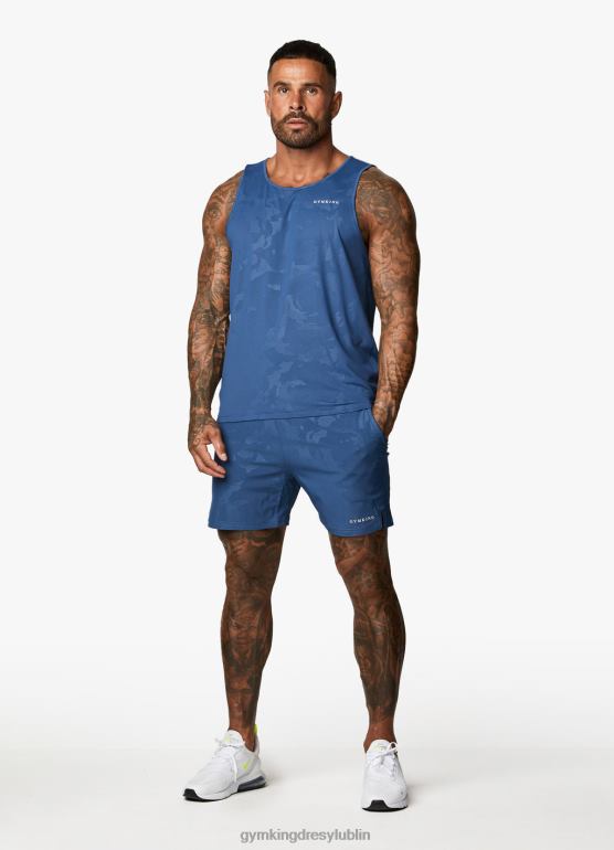 Gym King mężczyźni wytłoczona kamizelka moro TBB0Z169 odzież błękit księżyca