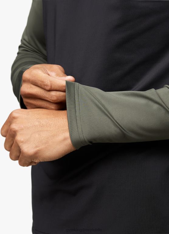 Gym King mężczyźni zareaguj na zamek 1/4 TBB0Z189 odzież khaki/czarny