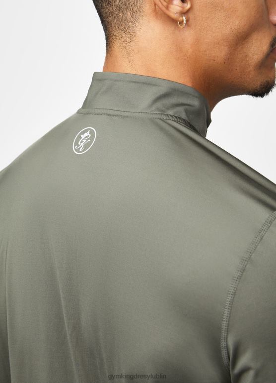 Gym King mężczyźni zareaguj na zamek 1/4 TBB0Z189 odzież khaki/czarny