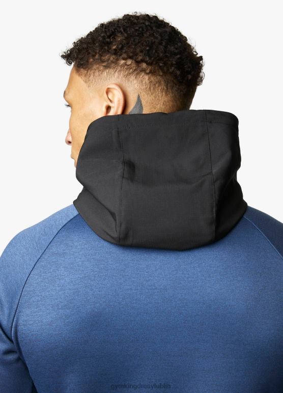 Gym King mężczyźni Wytrzymały kaptur z pełnym zamkiem błyskawicznym TBB0Z271 odzież granatowy/czarny