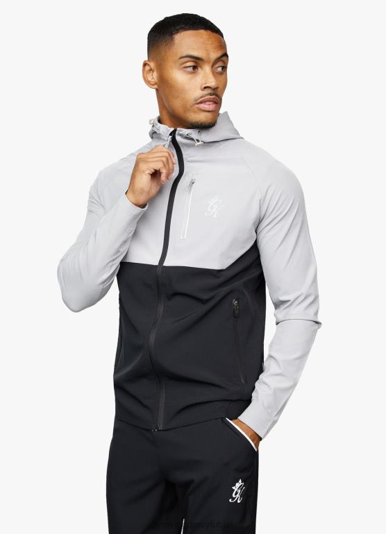 Gym King mężczyźni kaptur uderzeniowy fz TBB0Z268 odzież cień szary/czarny