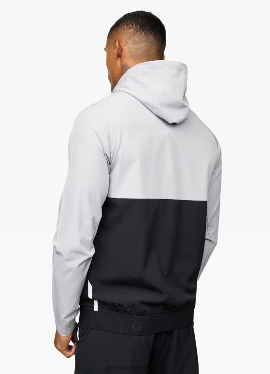 Gym King mężczyźni kaptur uderzeniowy fz TBB0Z268 odzież cień szary/czarny