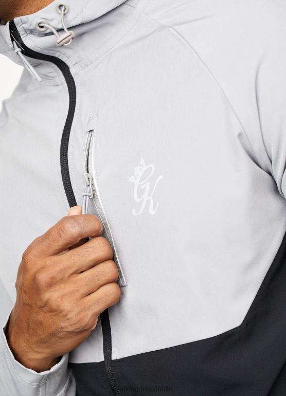 Gym King mężczyźni kaptur uderzeniowy fz TBB0Z268 odzież cień szary/czarny