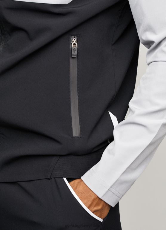 Gym King mężczyźni kaptur uderzeniowy fz TBB0Z268 odzież cień szary/czarny