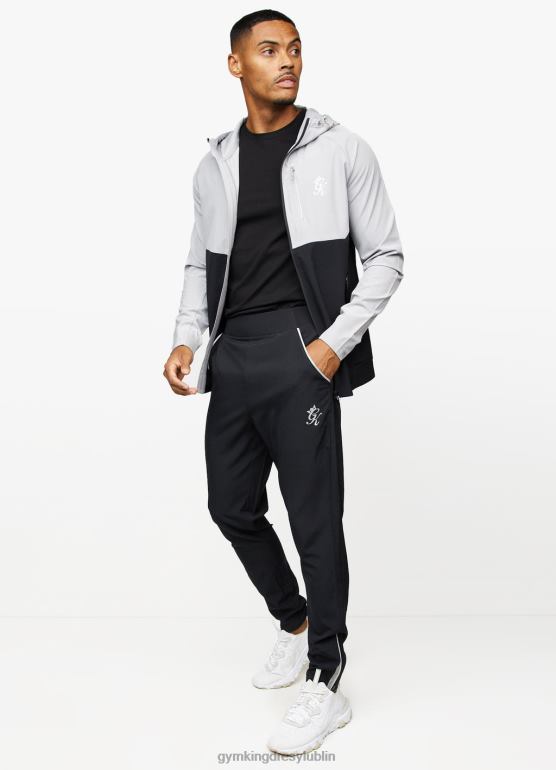 Gym King mężczyźni kaptur uderzeniowy fz TBB0Z268 odzież cień szary/czarny