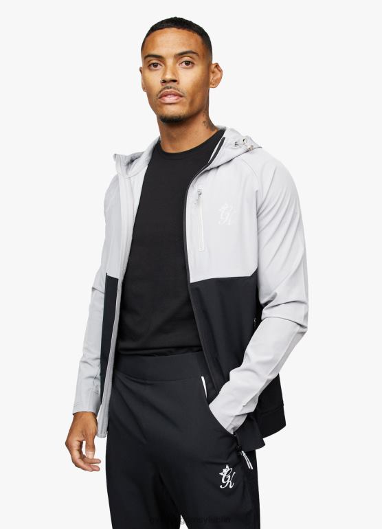 Gym King mężczyźni kaptur uderzeniowy fz TBB0Z268 odzież cień szary/czarny