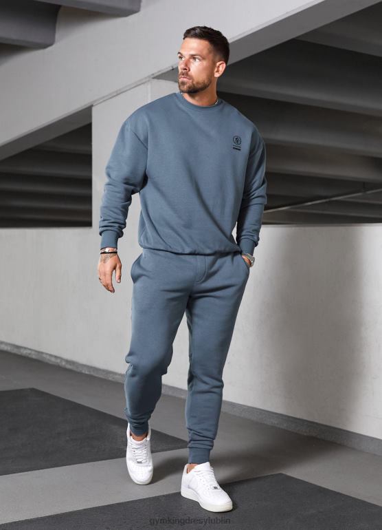 Gym King mężczyźni dres Aventusa TBB0Z237 odzież burzowy błękit